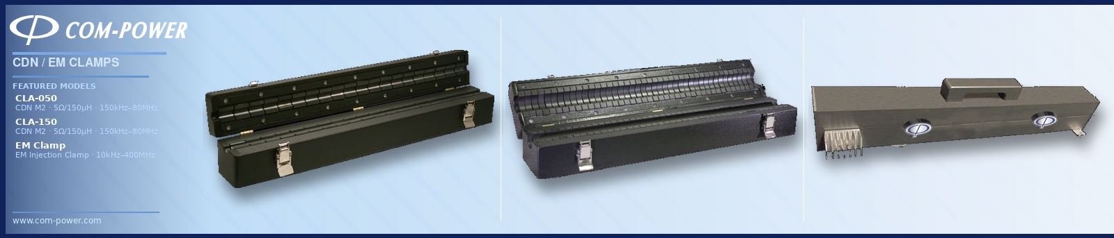 Absorbing Clamps & EM Clamps for EMI/EMC Emissions and Conducted Immunity Testing