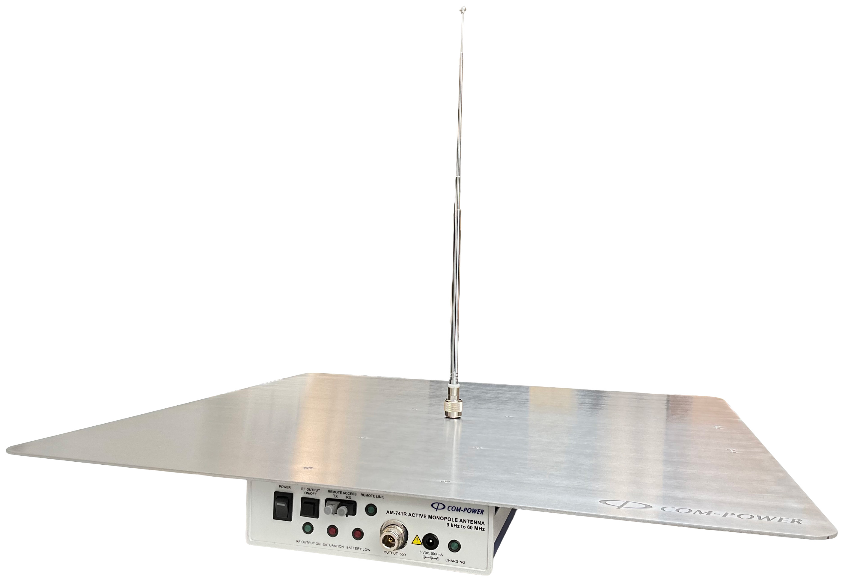 AM-741R is an active monopole antenna for EMI testing from 9 kHz to 30 MHz