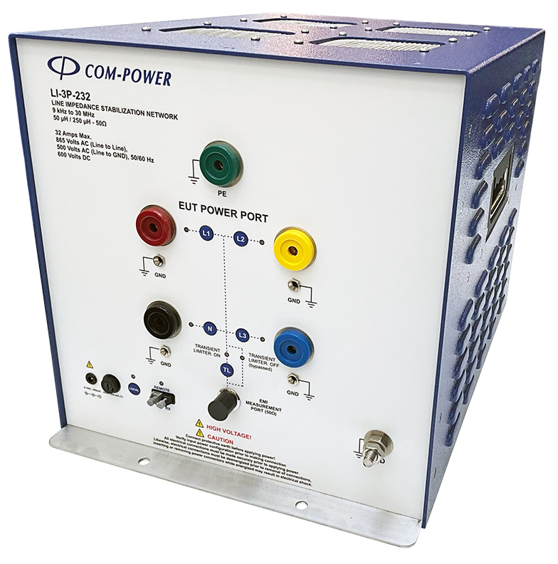 Com-Power LI-3P-232 three-phase 32A LISN for CISPR 16-1-2 conducted emissions testing