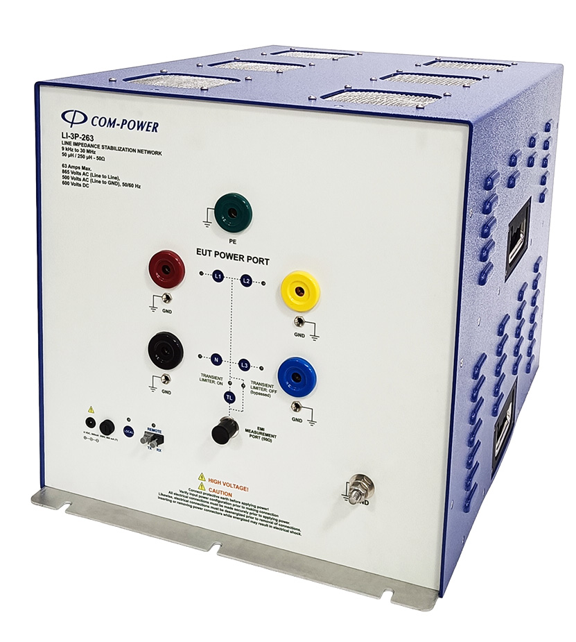 Com-Power LI-3P-263 three-phase 63A LISN for CISPR 16-1-2 conducted emissions testing