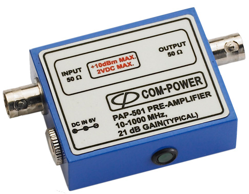 preamplifier for sniffer probes