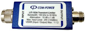 Com-Power LIT-153A transient limiter, 150 kHz–30 MHz, 10 dB, protects spectrum analyzer input